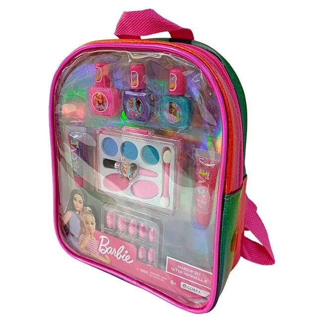 CORPA BARBIE MAKEUP SET PVC BACKPACK