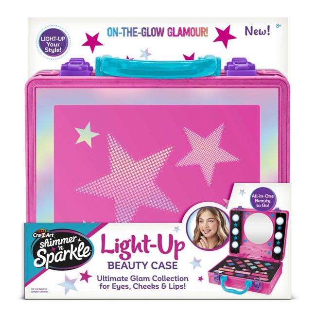 CRA-Z-ART SHIMMER N SPARKLE LIGHT UP BEAUTY CASE