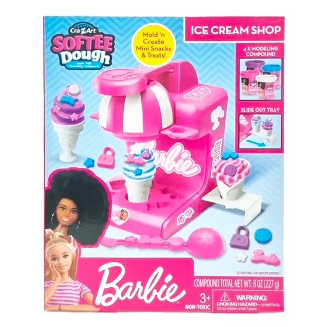 CRA-Z-ART BARBIE SOFTEE DOUGH ICE CREAM SHOP PLAYSET