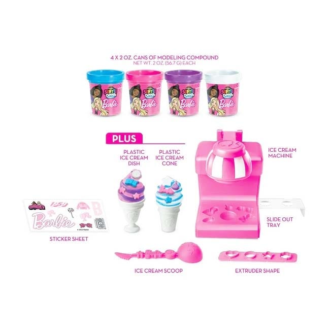 CRA-Z-ART BARBIE SOFTEE DOUGH ICE CREAM SHOP PLAYSET