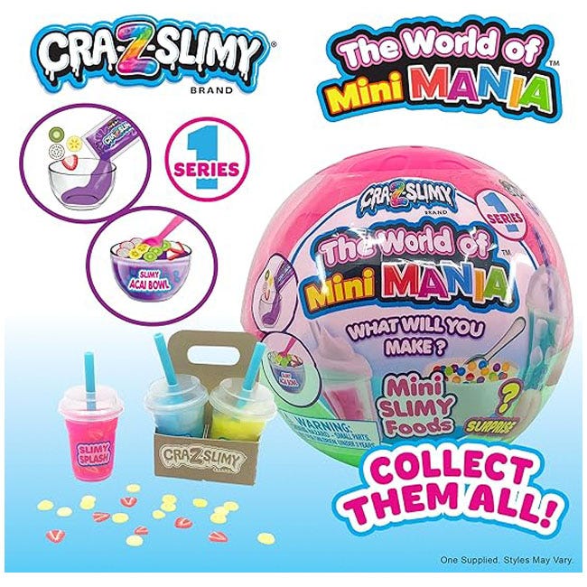 CRA-Z-SLIMY WORLD MINI MANIA SURPRISE BALL COLLECTIBLES
