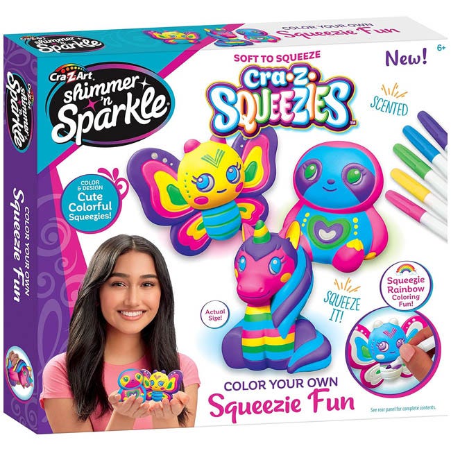 CRA-Z-ART SHIMMER N SPARKLE COLOR YOUR OWN SQUEEZIE FUN