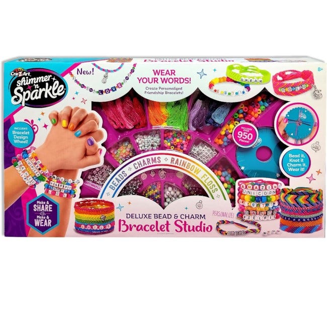CRA-Z-ART SHIMMER N SPARKLE DELUXE BEAD AND CHARM BRACELET
