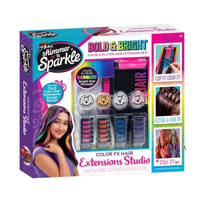CRA-Z-ART SHIMMER N SPARKLE COLOR FX HAIR EXTENSION STUDIO