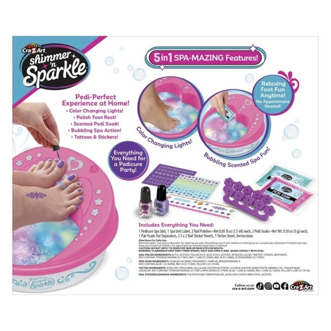 CRA-Z-ART SHIMMER N SPARKLE 5 IN 1 REAL SUPER SPA SALON