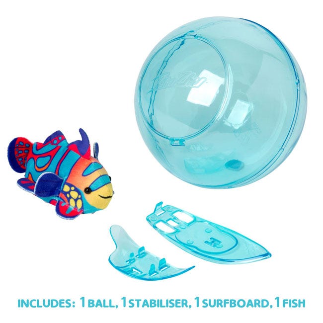 ZHUZHU AQUARIUM BUBBLE BALL AND SURFBOARD PLAYSET