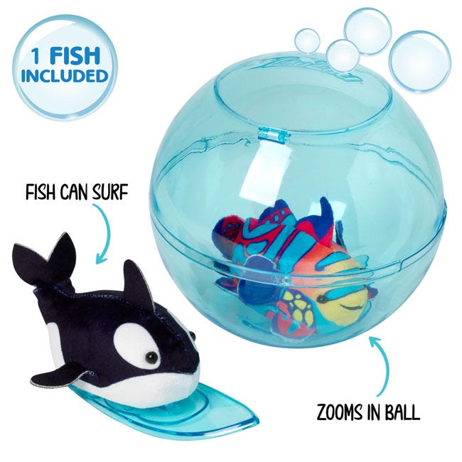 ZHUZHU AQUARIUM BUBBLE BALL AND SURFBOARD PLAYSET