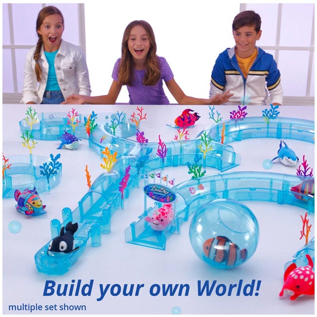 ZHUZHU AQUARIUM BUBBLE BALL AND SURFBOARD PLAYSET