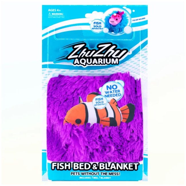 ZHUZHU AQUARIUM AQUA FISH BED AND BLANKET ASSORTED