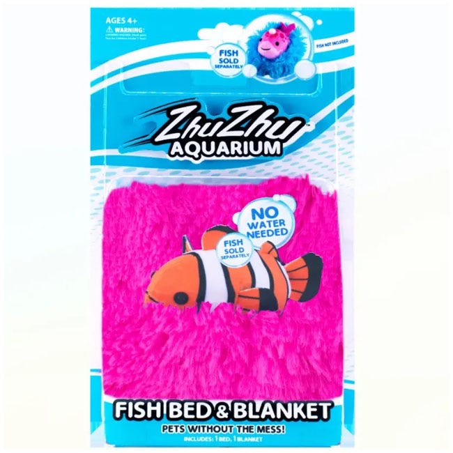 ZHUZHU AQUARIUM AQUA FISH BED AND BLANKET ASSORTED