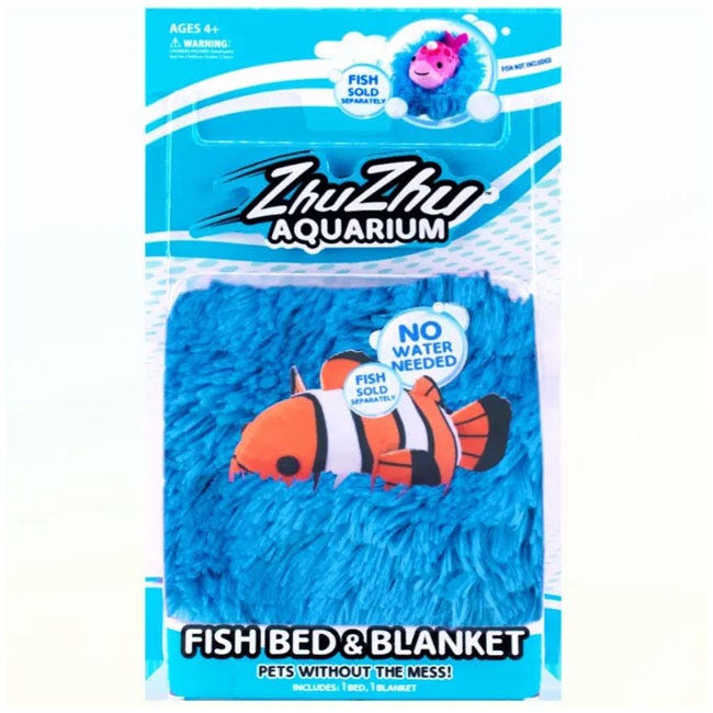 ZHUZHU AQUARIUM AQUA FISH BED AND BLANKET ASSORTED