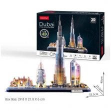 3D PUZZLE LED CITY LINE DUBAI 182PCS B/O