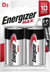 ENERGIZER MAX D SIZE 2PC BATTERY PACK
