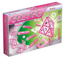 GEOMAG PINK PANELS MAGNETS 68 PIECES SET