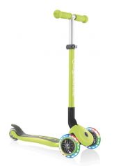 GLOBBER PRIMO FOLDABLE WITH LIGHTS LIME GREEN