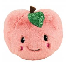 ISCREAM PEACH FURRY EMBOIDERED SCENTED FIBER FILLED PILLOW