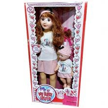 BABY DOLL 28 INCH PARIS DECO T-SHIRT WITH BABY SISTER SET