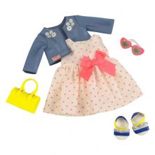 OUR GENERATION DELUXE HEARTPRINT DRESS OUTFIT