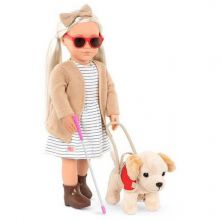 OUR GENERATION DOLL MARLOW WITH GUIDE DOG