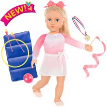 OUR GENERATION POSABLE GYMNASTIC DOLL DIANE