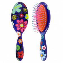 LADYPOP SMALL - HAIRBRUSH - BLUE FLOWER