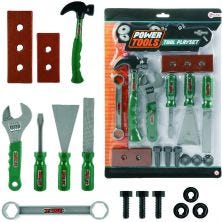 TOI-TOYS POWER TOOLS SET 13 PARTS ON CARD