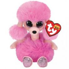 TY TOYS BEANIE BOOS POODLE CAMILLA PINK REG 6IN