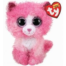 TY TOYS BEANIE BOOS CAT REAGAN PINK HAIR MED 9IN