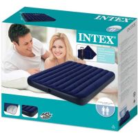 INTEX QUEEN DURA-BEAM CLASSIC DOWNY AIRBED WITH HAND PUMP
