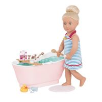 OUR GENERATION BATH TUB AND ACCESSORIES