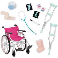 OUR GENERATION DOLL MEDICAL SET WITH WHEELCHAIR
