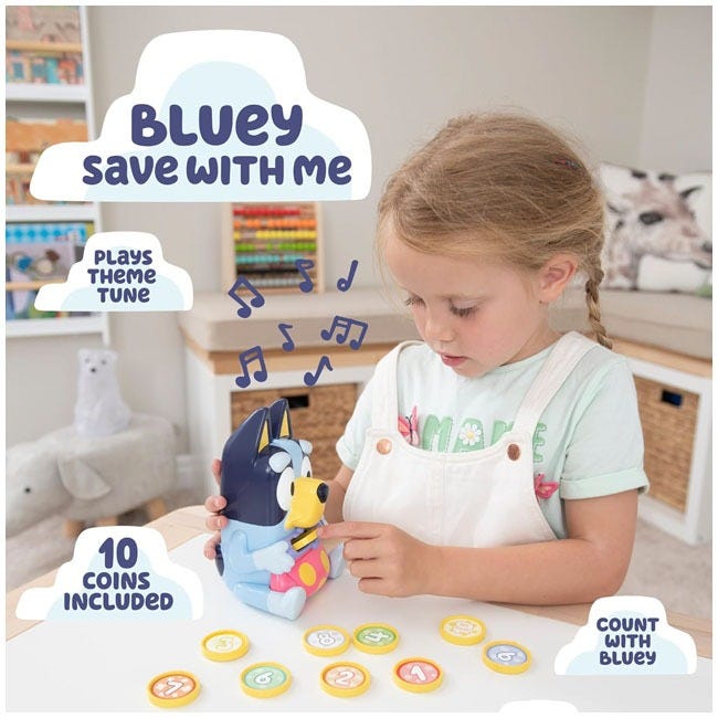 BLUEY SAVE WITH ME MONEY BOX