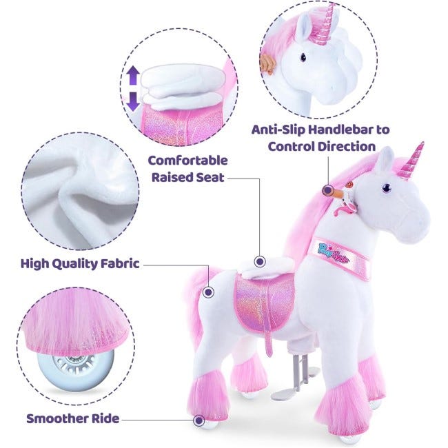 PONYCYCLE UNICORN RIDE ON WITH BRAKE AND SOUND