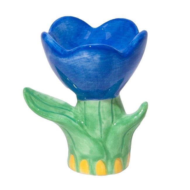 DOIY CANDLE HOLDER BLOOM BLUE