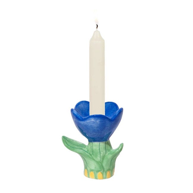 DOIY CANDLE HOLDER BLOOM BLUE