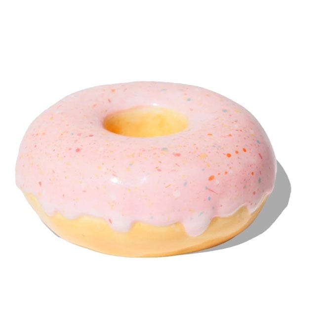 DOIY CANDLE HOLDER FAST FOOD DONUT PINK