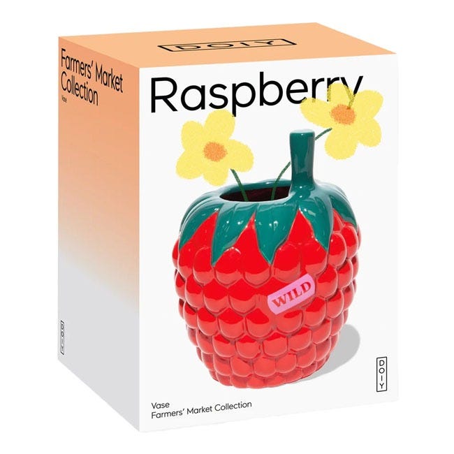 DOIY VASE FARMERS MARKET RASPBERRY