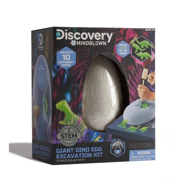DISCOVERY KIDS GIANT DINO EGG EXCAVATION KIT 13-PCS