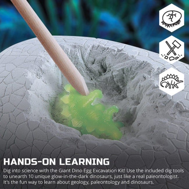 DISCOVERY KIDS GIANT DINO EGG EXCAVATION KIT 13-PCS