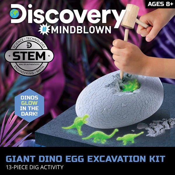 DISCOVERY KIDS GIANT DINO EGG EXCAVATION KIT 13-PCS