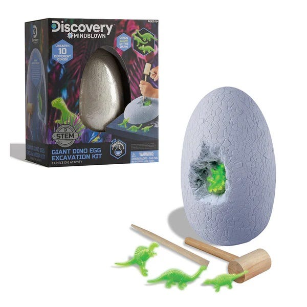 DISCOVERY KIDS GIANT DINO EGG EXCAVATION KIT 13-PCS