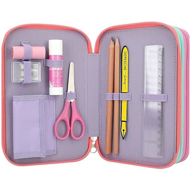TOP MODEL SNAP SHOTS FILLED 3 COMPARTMENT PENCIL CASE
