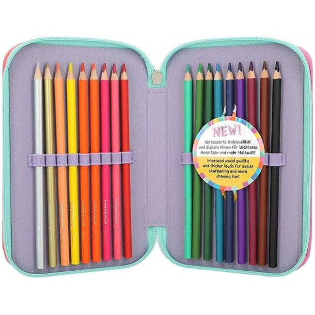 TOP MODEL SNAP SHOTS FILLED 3 COMPARTMENT PENCIL CASE