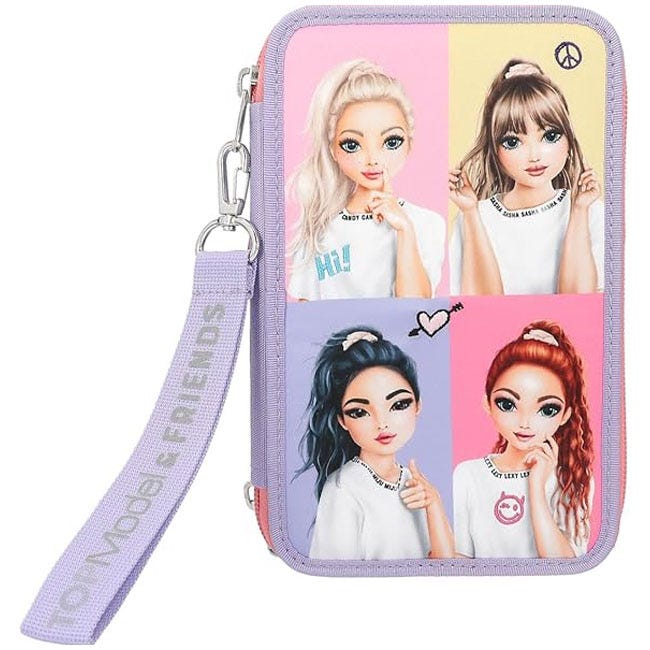 TOP MODEL SNAP SHOTS FILLED 3 COMPARTMENT PENCIL CASE