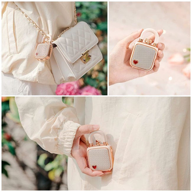 DIVOOM LOVELOCK BLUETOOTH SPEAKER-PINK