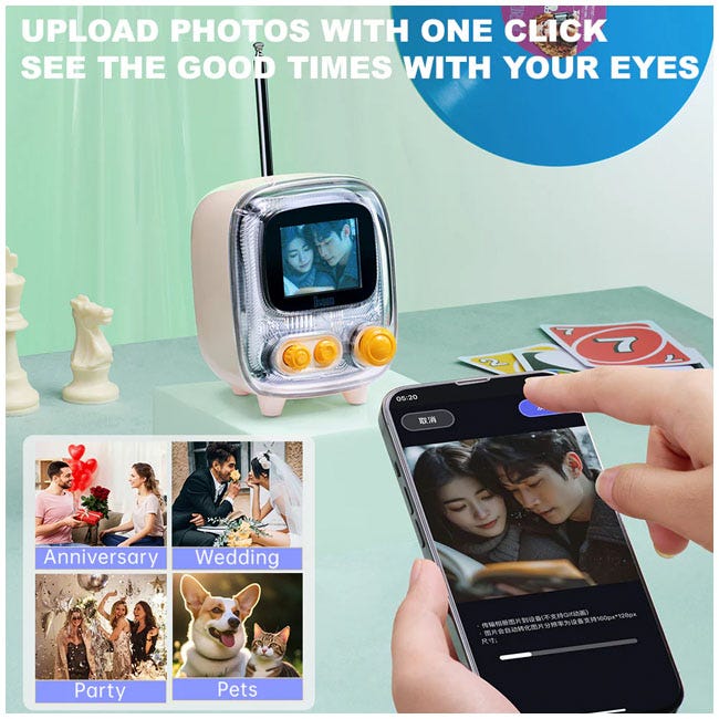 DIVOOM TIIVOO-2 PHOTO ALBUM AND LYRICS BT MINI SPEAKER WHITE