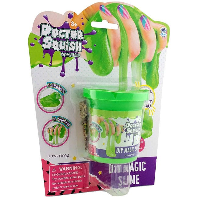 DOCTOR SQUISH DIY MAGIC SLIME BLISTER PACK GREEN - 100GM