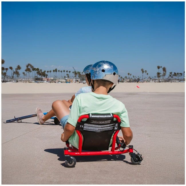 EZY ROLLER RIDE-ON SPINNER X - RED