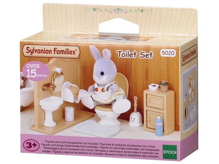 SYLVANIAN FAMILIES TOILET SET