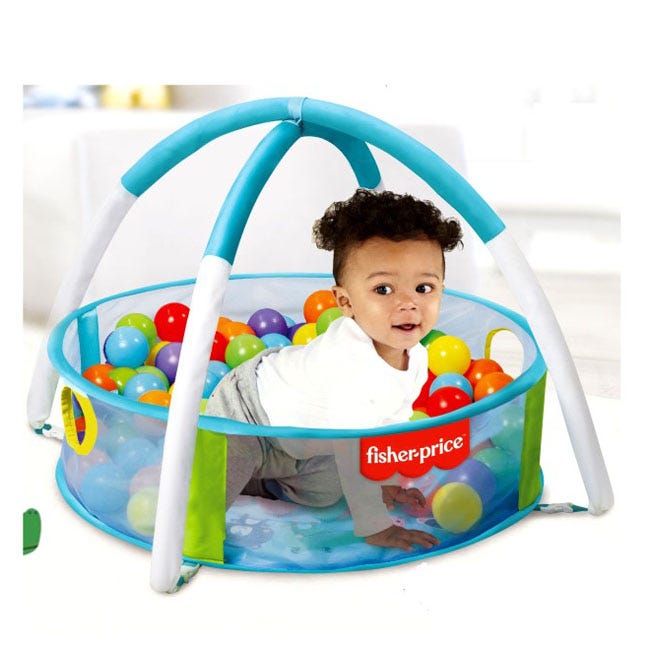 FISHER PRICE 2IN1 BABY BALL PIT AND BABY PLAYGYM WITH 35 BAL